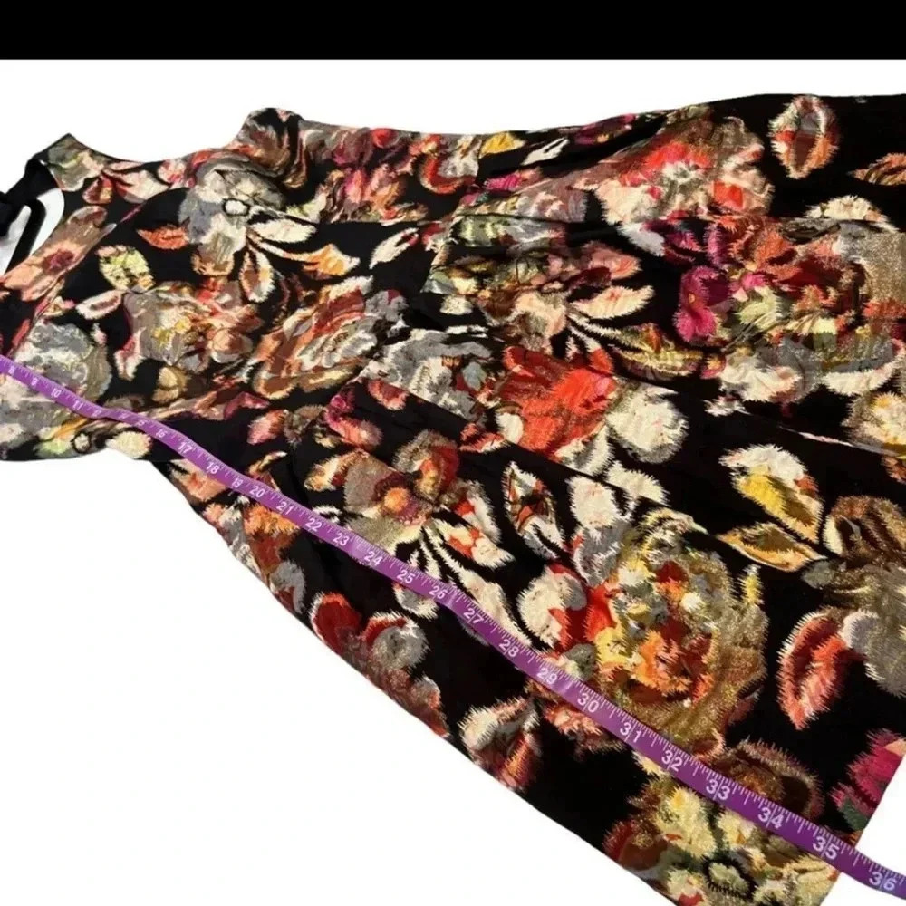 Anthropologie Leifsdottir Adelita Floral Shimmer Brocade Fit Flare Mini Dress 4 - Picture 3 of 11